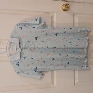 Lands End, Medium, Baby blue shirt